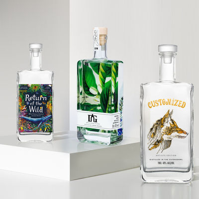 Custom Packaging Refilling Glass Empty 500ml Perfume Bottle with Engraving and Painting