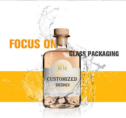 Customized 750ml Glass Wine Bottle Sealing Type CORK Capacity 250ml/500ml/700ml
