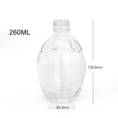 250ml 375ml 700ml Glass Collar Maple Syrup Bottles Flat Syrup Dispenser With Handle