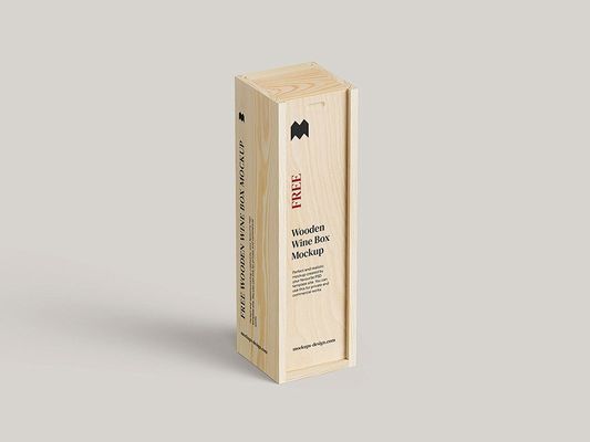 Single Leather Red Wine Set Bottle Packaging Paper Box for Custom Wooden Wine Gift Box