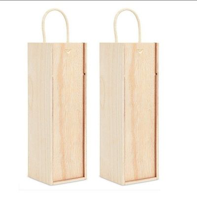 Single Leather Red Wine Set Bottle Packaging Paper Box for Custom Wooden Wine Gift Box