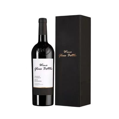 Custom Order Accepted Single Bottle Reusable Gift Box with Crocodile Grain Pu Leather