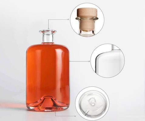 Customized Capacity Glass Bottle for Spirits Tequila Vodka Brandy Whisky Rum Gin Liquor 500ml/700ml/750ml