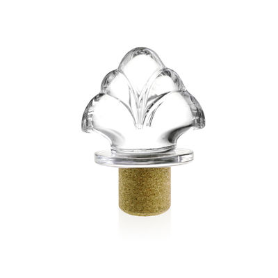 Custom Logo Crystal Glass Cork Stopper for Vodka Tequila Whisky Bottle Provided Freely