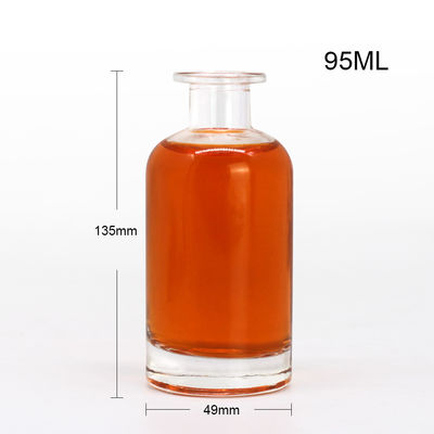Glass Body Material Transparent Liquor Spirit Bottle with Cork Custom 500ml 750ml Bottles