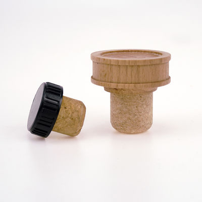 14mm 19mm 22.5mm T-top Shape Natural Wood Cork Wine Bottle Stoppers with Custom Logo