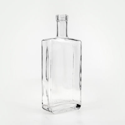 OEM/ODM Accptable 50ml 100ml 200ml 500ml Square Wine Glass Bottle For Brandy Vodka WHISKY
