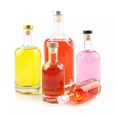 Body Material Glass 375ml 500ml 700ml 750ml 1l Nordic Vodka Bottle with Custom Logo