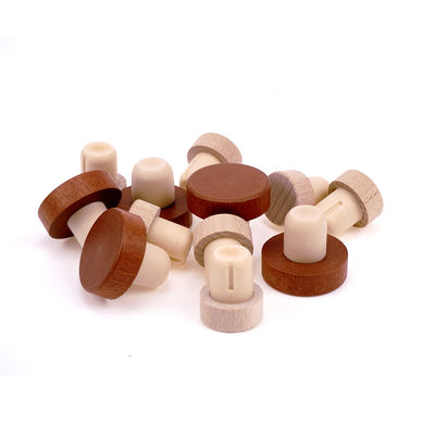 Wooden T Shape Cap Cork Bottle Lid for Vodka Custom Logo Luxury Wine Bottle Stopper