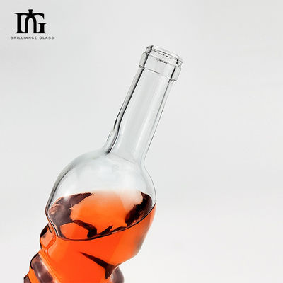 750ml Clear Empty Glass Bottle for Brandy and Liquors Customized Design