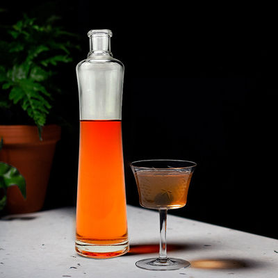 Engraving Surface Handling 750ml 500ml 350ml Glass Empty Bottle for Whiskey and Gin