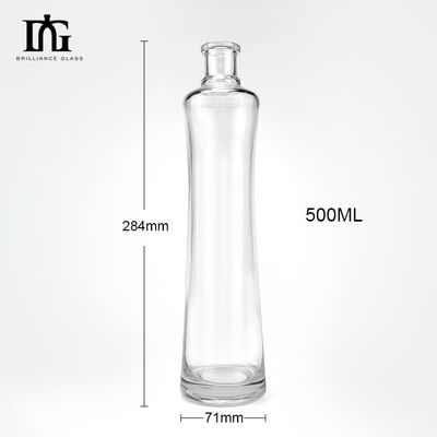 Engraving Surface Handling 750ml 500ml 350ml Glass Empty Bottle for Whiskey and Gin