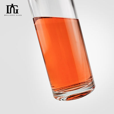 OEM/ODM Super Flint Material Glass Vodka Whisky Rum Spirit Bottle with Cork Screw Cap