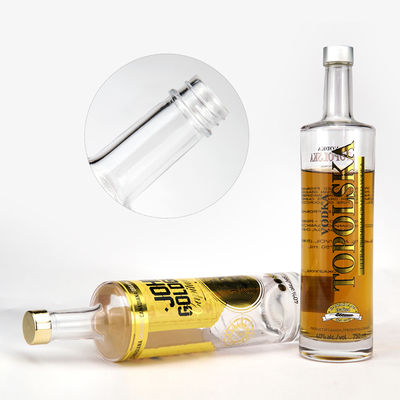 750ml 700ml Chicago Style Glass Wine Bottle with Wooden Cork Cap and Customized Logo