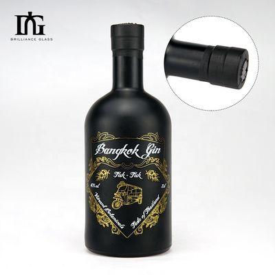 500ML 700ML 750ML 1000ML Boston Round Flint Glass Bottle for Vodka Whisky Enthusiasts