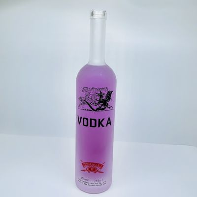 200ml 375ml 500ml 750ml 1000ml round glass liquor bottle with cork lid and custom design