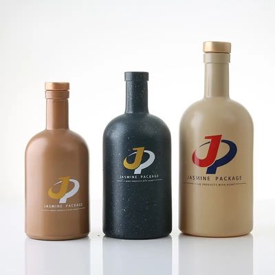 Tequila Empty Cylinder Frosted Glass Vodka Bottle 500ml 750ml 1000ml with Acceptable Logo