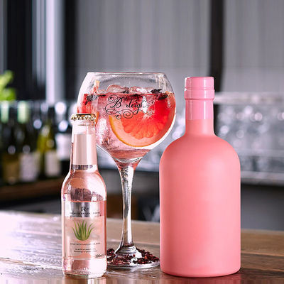 Tequila Empty Cylinder Frosted Glass Vodka Bottle 500ml 750ml 1000ml with Acceptable Logo