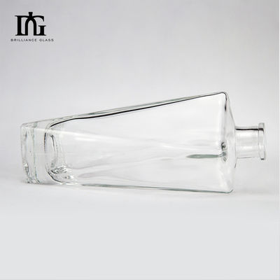700ml Custom Square Shape Super Flint Glass Liquor Bottle for Whisky Vodka Tequila
