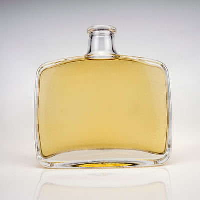 High Flint Square Clear 500ml Glass Vodka Gin Rum Tequila Bottle for OEM/ODM