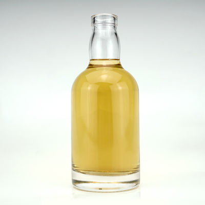 Customized Logo Shape Closures 750ml Empty Unique Glass Bottle For Liquor With Cap