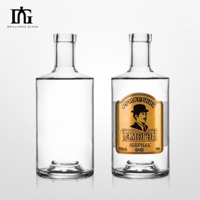 Shaped Shrink Cap Seal Glass Bottles for Liquor and Wine 700ml Capacity Screw Cap