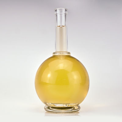 Custom Big Belly Round Shape 50cl Wine Glass Bottle 500ml for Liquors and Beverages