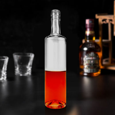 Custom Shape 700ml 750ml 1000ml Glass Body Vodka Liquor Gin Empty Whiskey Bottle for Your