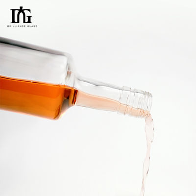 Custom Shape 700ml 750ml 1000ml Glass Body Vodka Liquor Gin Empty Whiskey Bottle for Your