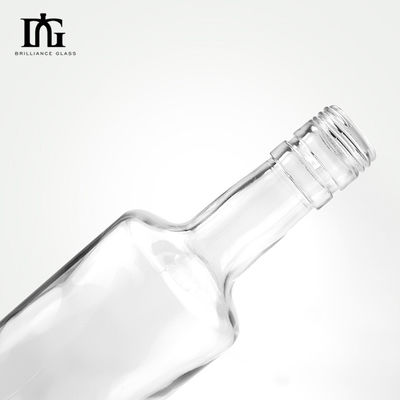 Custom Shape 700ml 750ml 1000ml Glass Body Vodka Liquor Gin Empty Whiskey Bottle for Your