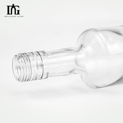 Custom Shape 700ml 750ml 1000ml Glass Body Vodka Liquor Gin Empty Whiskey Bottle for Your