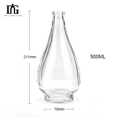 Engraving Surface Handling Empty Soda Drink Juice Glass Bottle for End Mineral Water