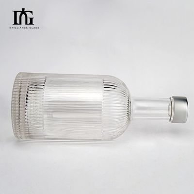Glass Collar Material 750ml Liquor Bottle with Custom Logo Printing and Elegant Design