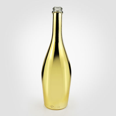 Glass Bottle with Tear Drop Engraving and Gold Electroplating 500ml/700ml/750ml Capacity