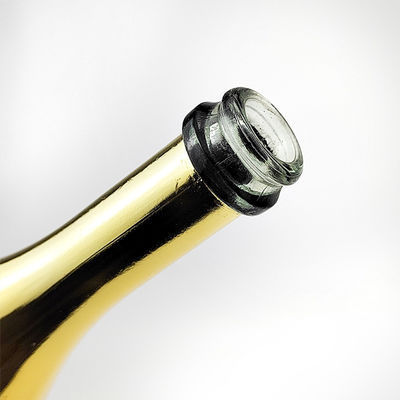 Glass Bottle with Tear Drop Engraving and Gold Electroplating 500ml/700ml/750ml Capacity