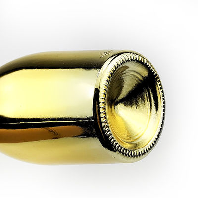 Glass Bottle with Tear Drop Engraving and Gold Electroplating 500ml/700ml/750ml Capacity