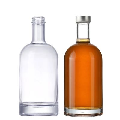 Cork Screw Both Cap Type Glass Bottle for Vodka Whisky 750ml 500ml 375ml Mini Miniature