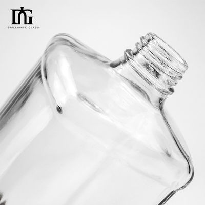 700ml 500ml Square Glass Bottle for Whiskey Vodka Liquor Acceptable Customer's Logo