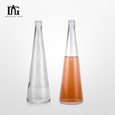 Gin Tequila Liquor Glass Bottle Screw Cap Taper Crystal Juice Bottles for Beverage