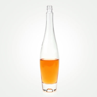 Screen Printing Custom Ice Wine Bottles with Spiral Mouth and No Shoulder Logo Label