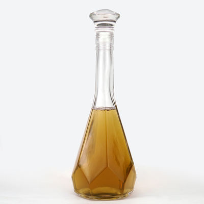 Vodka 500ml Blue Glass Whiskey Spirit Bottle with Cork and Screw Cap