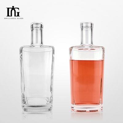 750ml Clear Red Wine Whiskey Glass Bottle With Cork for OEM/ODM Acceptable and Design