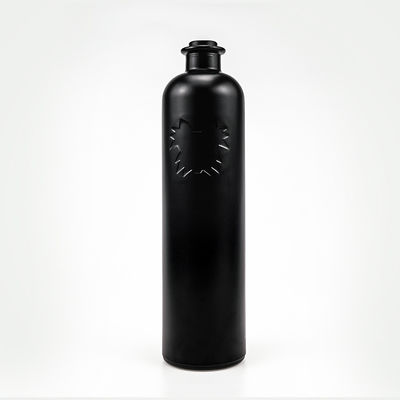 750ml Glass Whisky Gin Spirit Bottle with Custom Engraving and Glass Collar Material