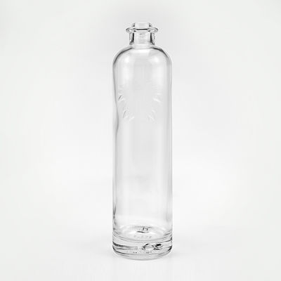 750ml Glass Whisky Gin Spirit Bottle with Custom Engraving and Glass Collar Material