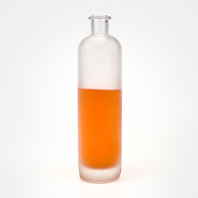 Engraved Gin Super Flint Vodka Glass Bottle Frosted Screen Printing for Beverages