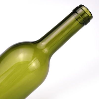 750ml Prime Color Glass Bottle for Red Wine Spirits Round Shape Green Color Cork Screw Cap