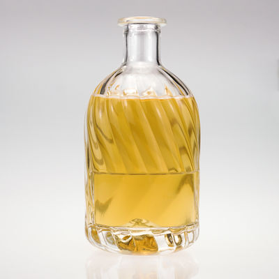 Customized Engraving 375ml 500ml 700ml Glass Bottles for Juice Wine Alcohol Rum Brandy