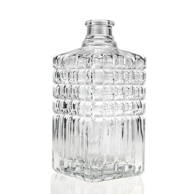 OEM/ODM Acceptable Square 500ml Eco-Friendly Glass Bottle for Whiskey and Beauty