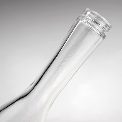 500ml Glass Bottle End Vase-Shape Long Neck Vodka Wine with Cork Screw Both Sealing Type