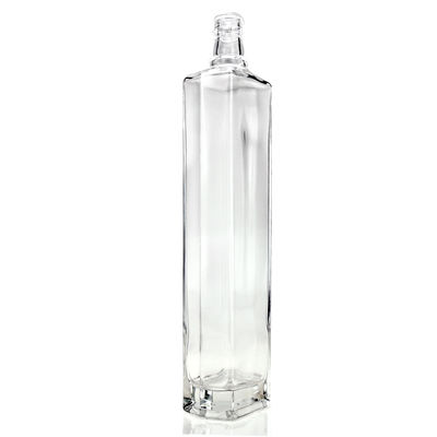 Acceptable Customer's Logo Glass Bottle Shaped Triangle 650ml Liquor Whisky with Cork